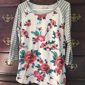 Floral long sleeve tunic